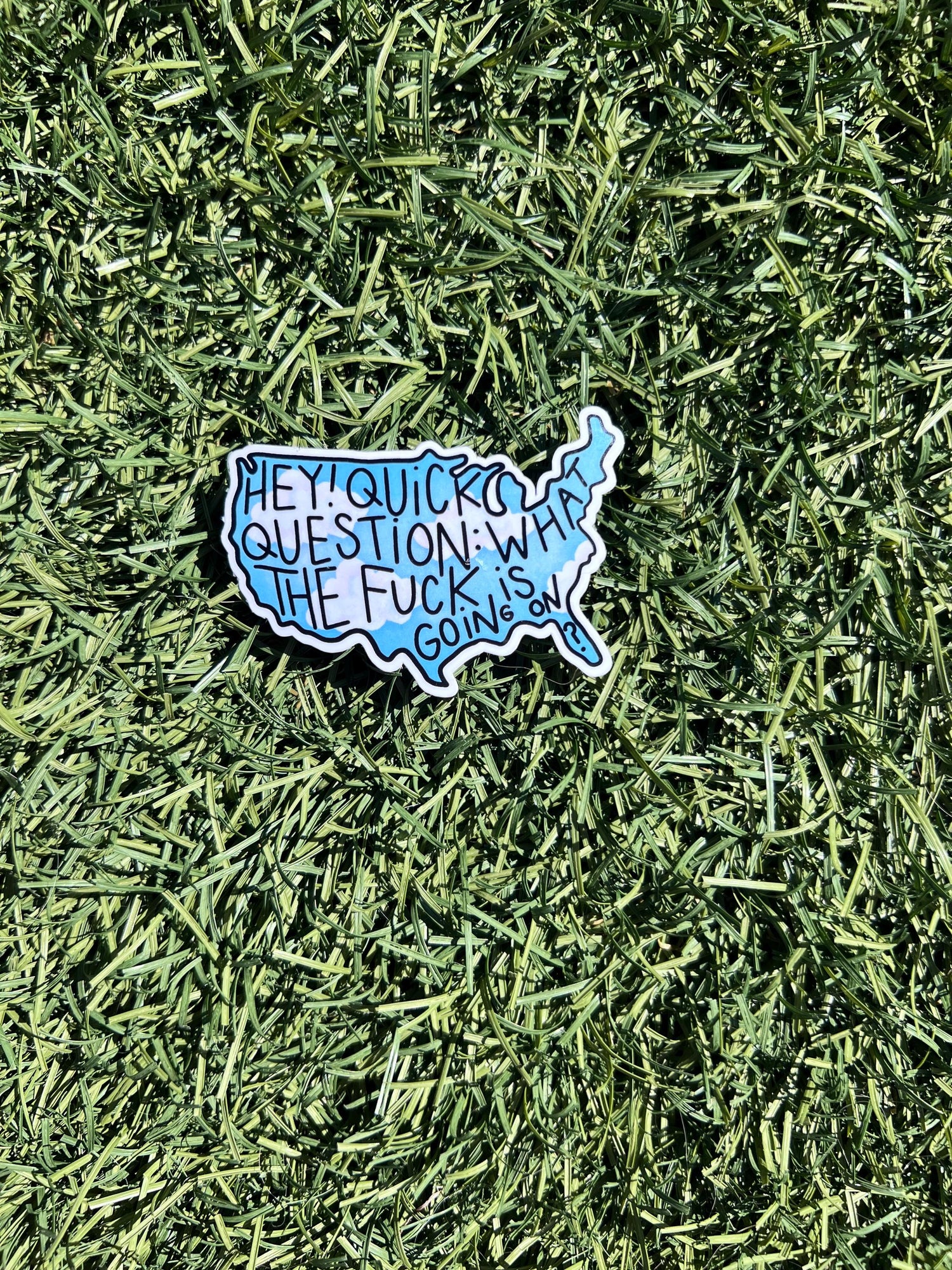WTF is Going on America Sticker - Anti Trump Social Justice Design