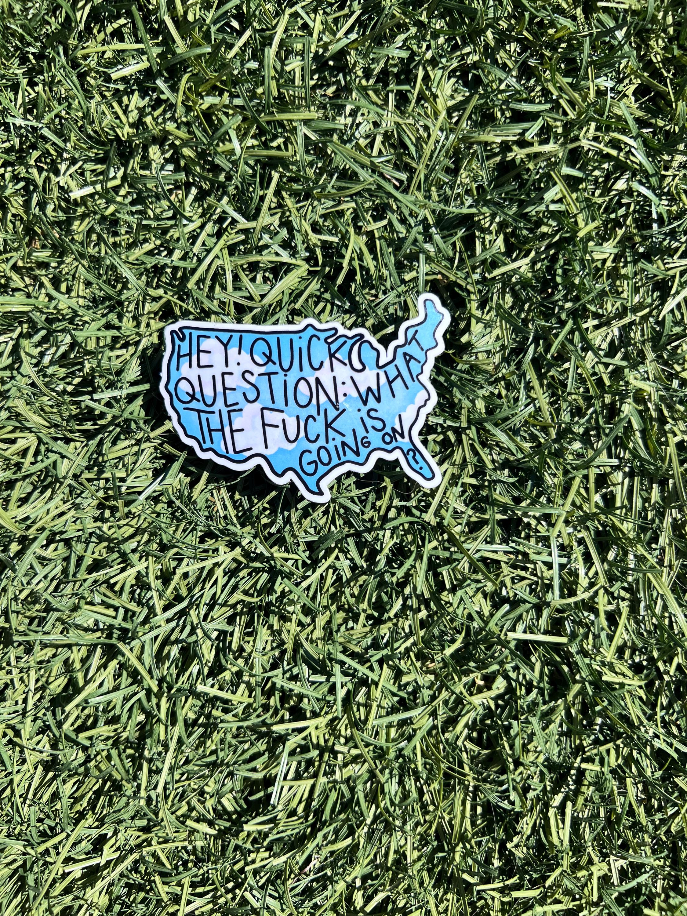 WTF is Going on America Sticker - Anti Trump Social Justice Design