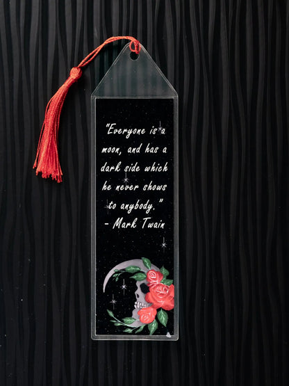 Skull Moon Bookmark, Original Artwork Page Holder