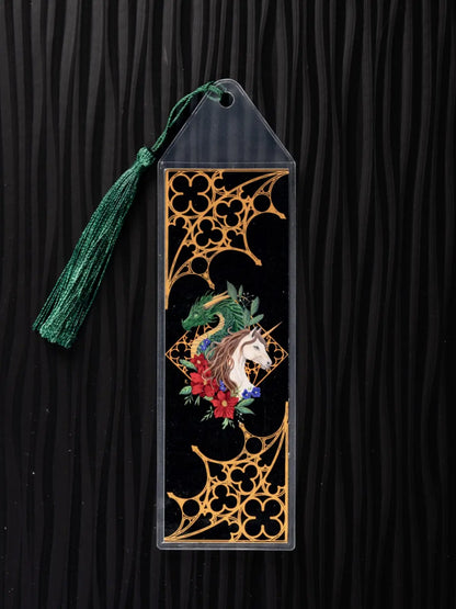 Dragon and Unicorn Bookmark, Original Artwork Page Holder