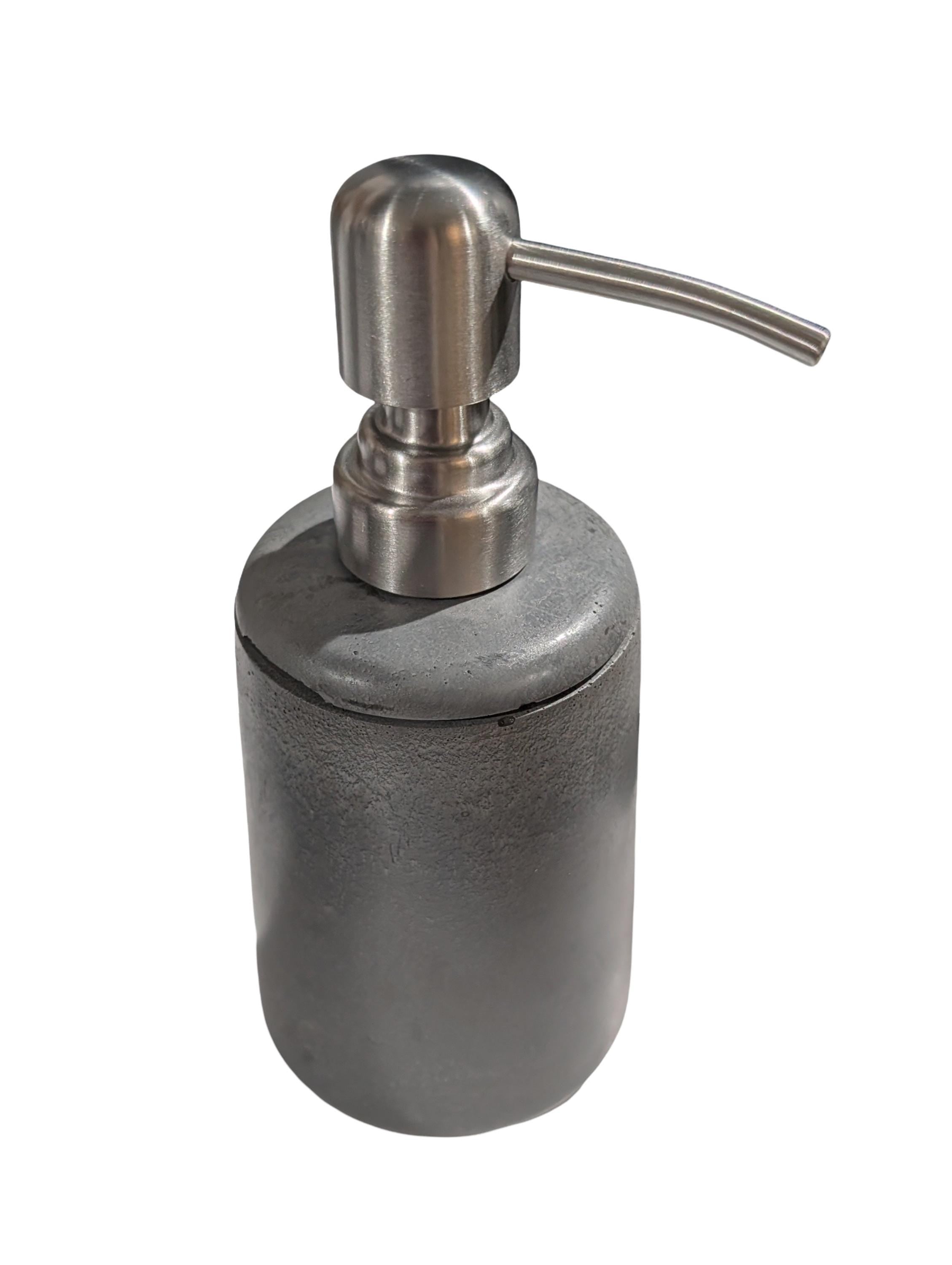 Concrete Soap Dispenser Bottle With Black Pump