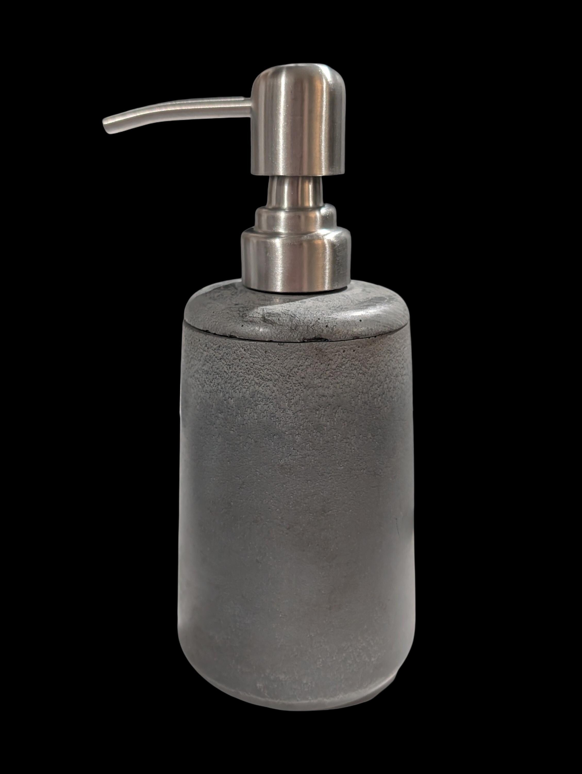 Concrete Soap Dispenser Bottle With Black Pump