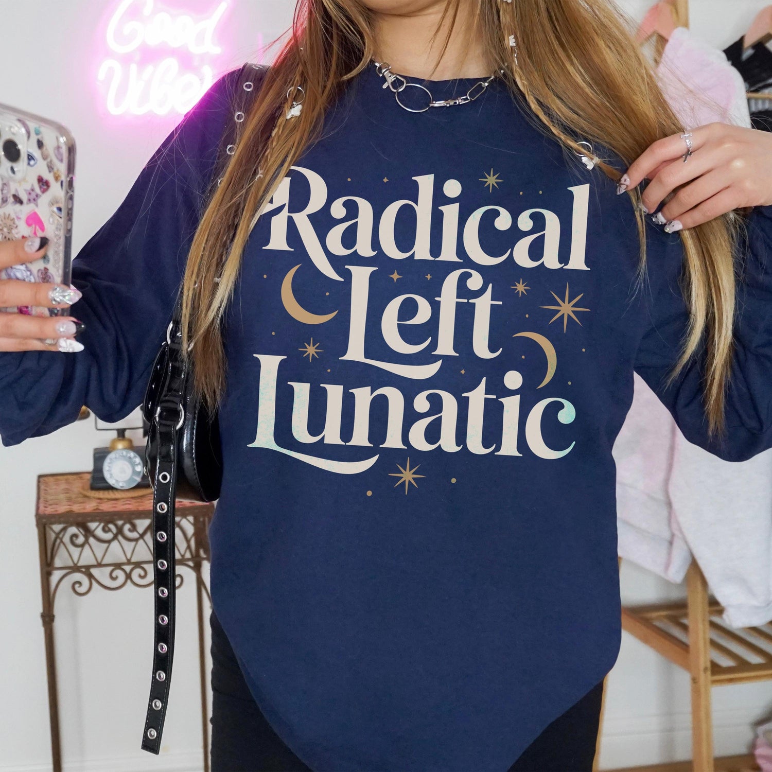 Radical Left Lunatic Shirt, Political Statement Graphic Tee, Bold Typography Apparel, Casual Activism Clothing, Unique Gift Idea