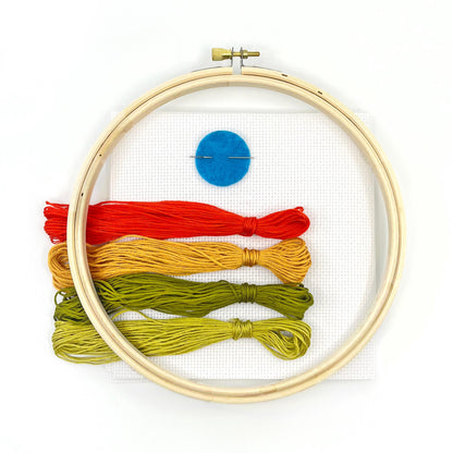 SUNNY BLOSSOM + Twin Blooms learn counted cross stitch kit