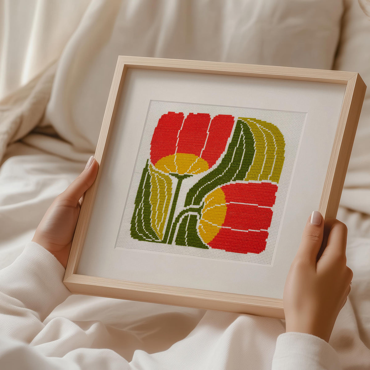 TWIN BLOOMS counted cross stitch PDF only