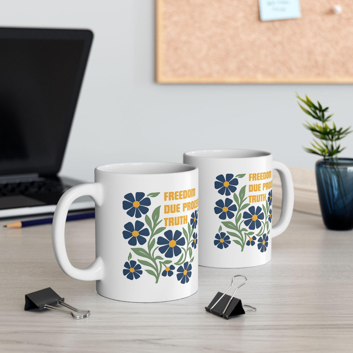 Subtle FTD Mug for Coffee, Freedom Due Process Truth, Political Resistance Mug for Tea