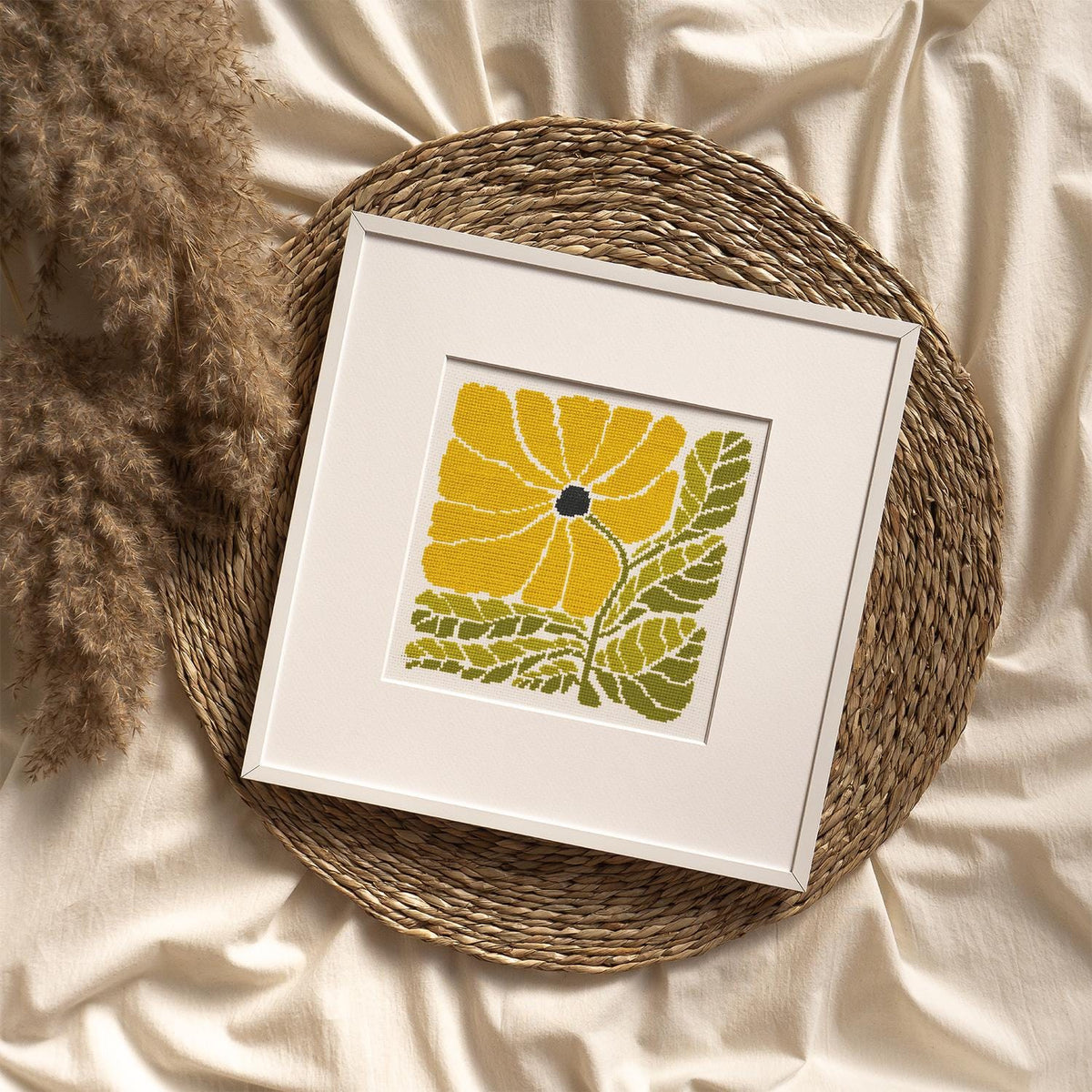 SUNNY BLOSSOM + Twin Blooms learn counted cross stitch kit
