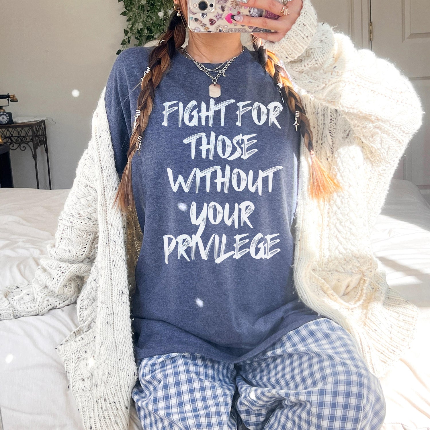 Fight For Those without Your Privilege T-Shirt, Social Justice Outfit, Anti Discrimination Tee, Allies Clothing, Pro Democracy Top