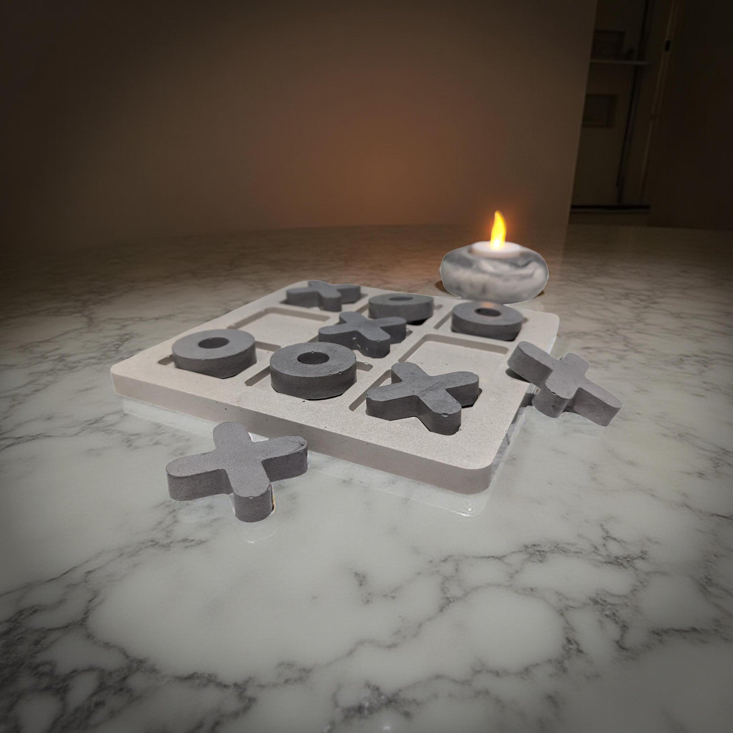 Concrete Tic-Tac-Toe Set
