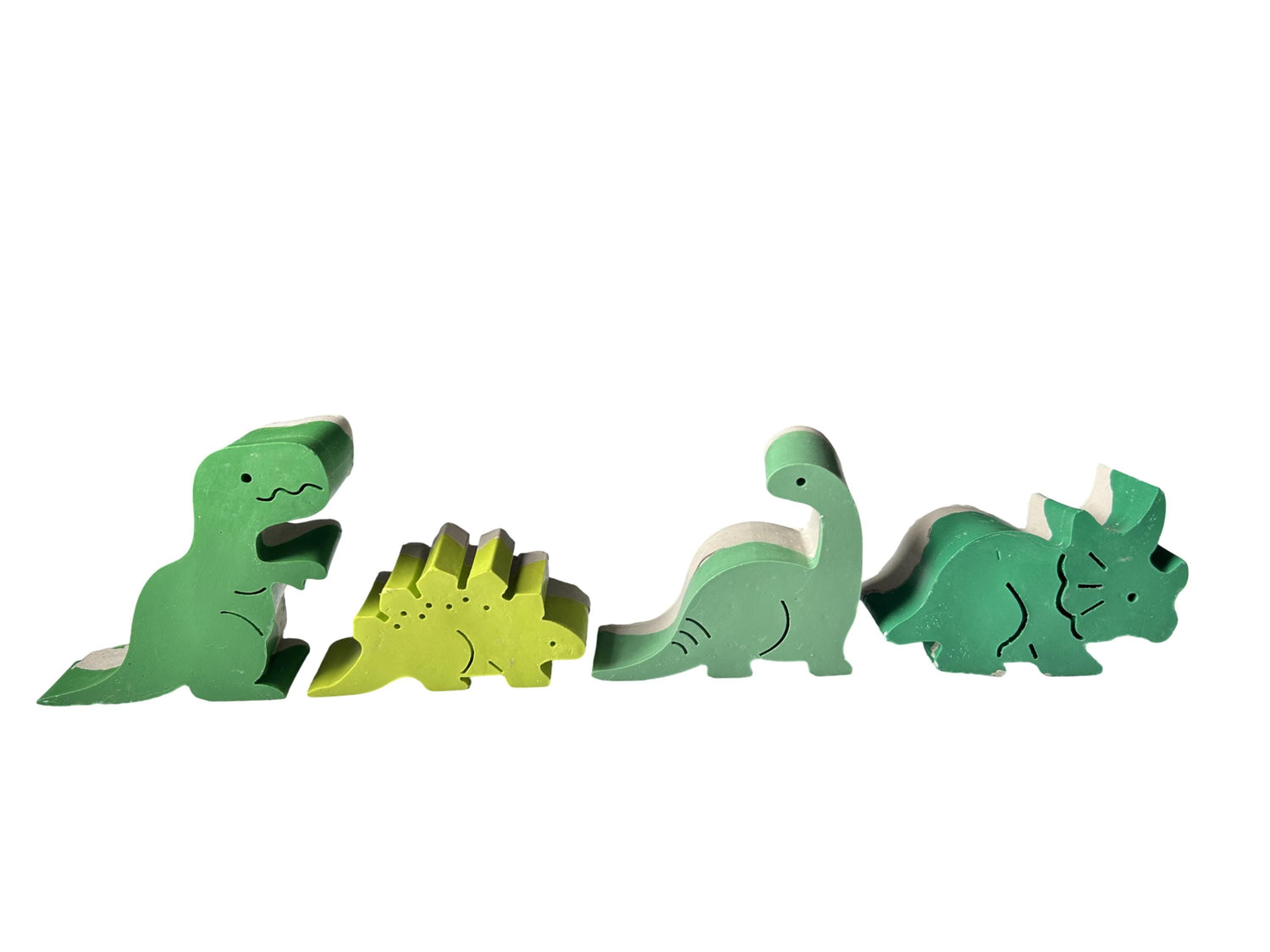 Concrete Dinosaur Decor &amp; ROAR Letters - Unique Kids Room Shelf Decor - Modern Nursery Decorations - Crayon Finish Solid Concrete Dinos