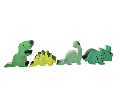 Concrete Dinosaur Decor &amp; ROAR Letters - Unique Kids Room Shelf Decor - Modern Nursery Decorations - Crayon Finish Solid Concrete Dinos