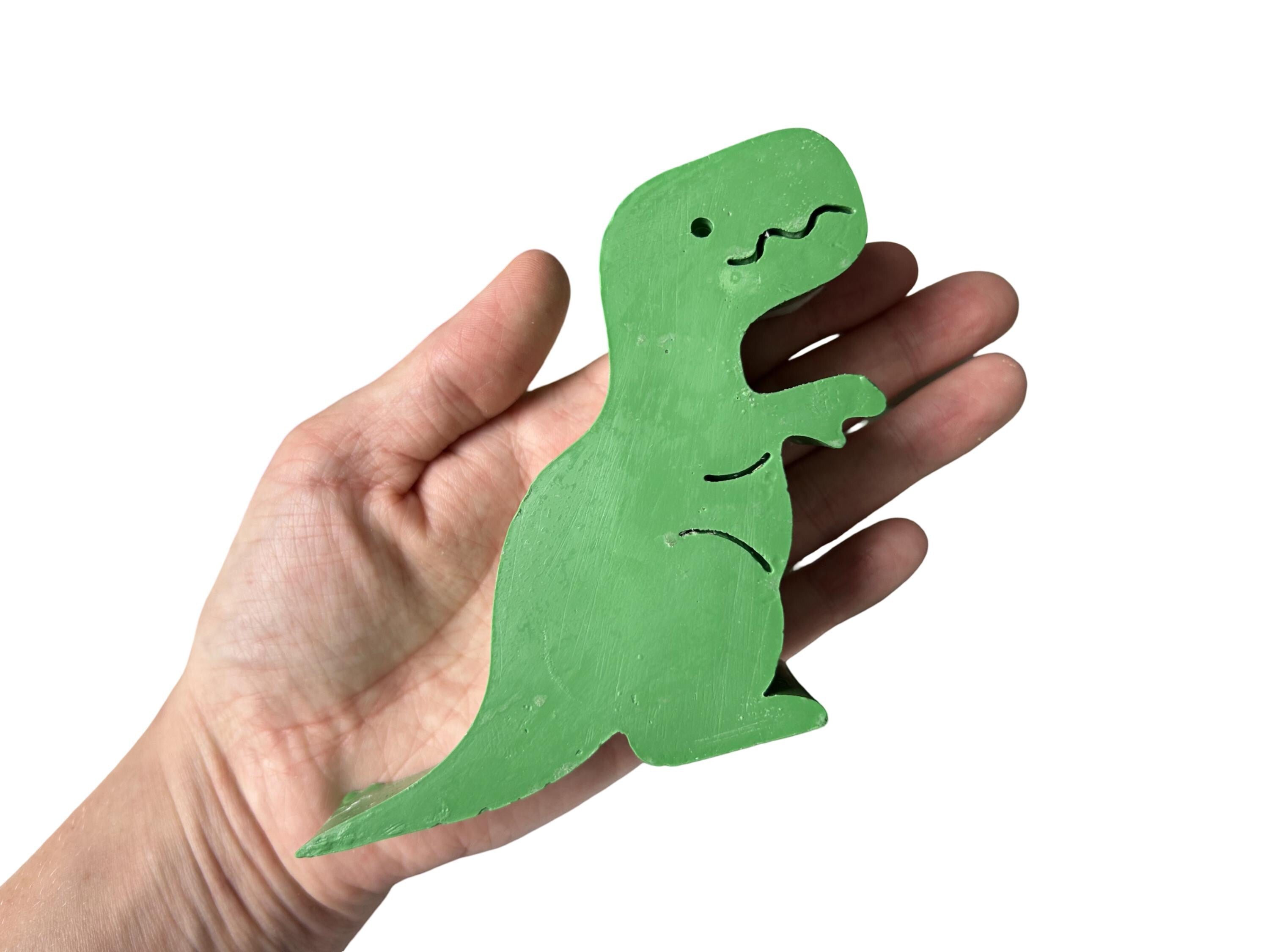 Concrete Dinosaur Decor &amp; ROAR Letters - Unique Kids Room Shelf Decor - Modern Nursery Decorations - Crayon Finish Solid Concrete Dinos