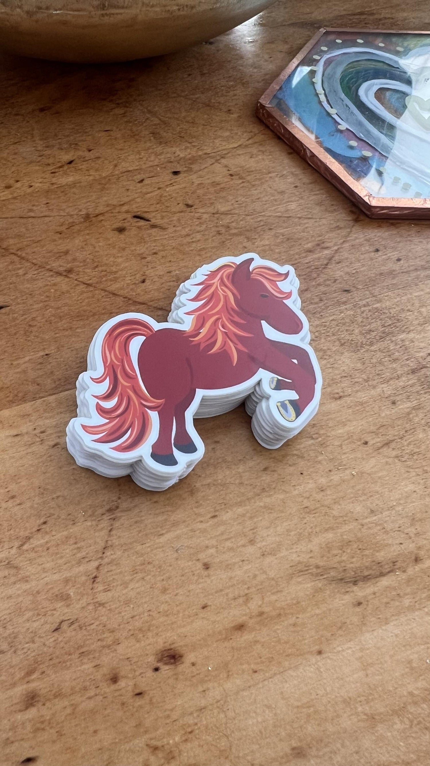 Fire Horse Sticker | Chinese Zodiac Lunar New Year Art (Weatherproof Vinyl)