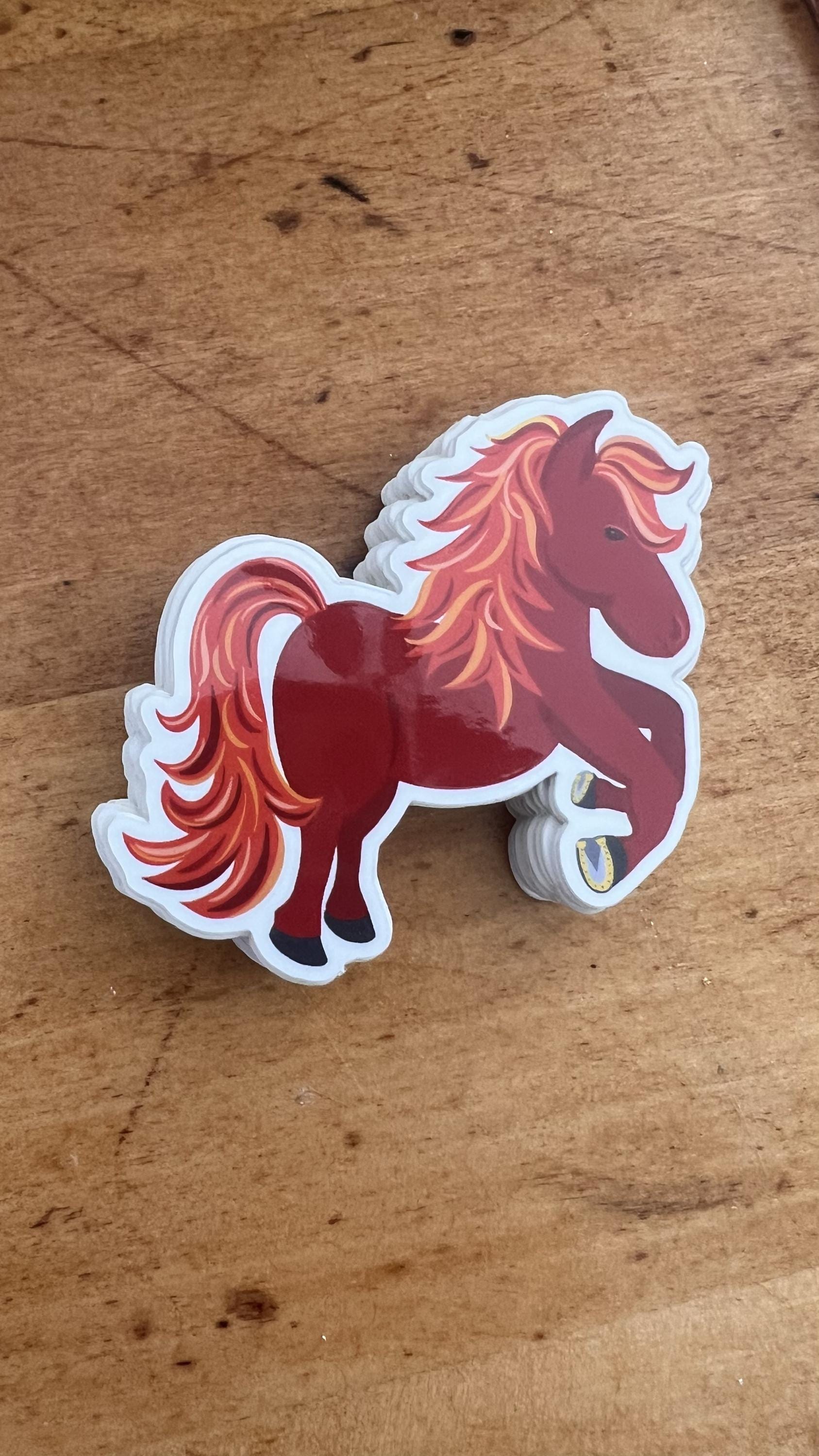 Fire Horse Sticker | Chinese Zodiac Lunar New Year Art (Weatherproof Vinyl)