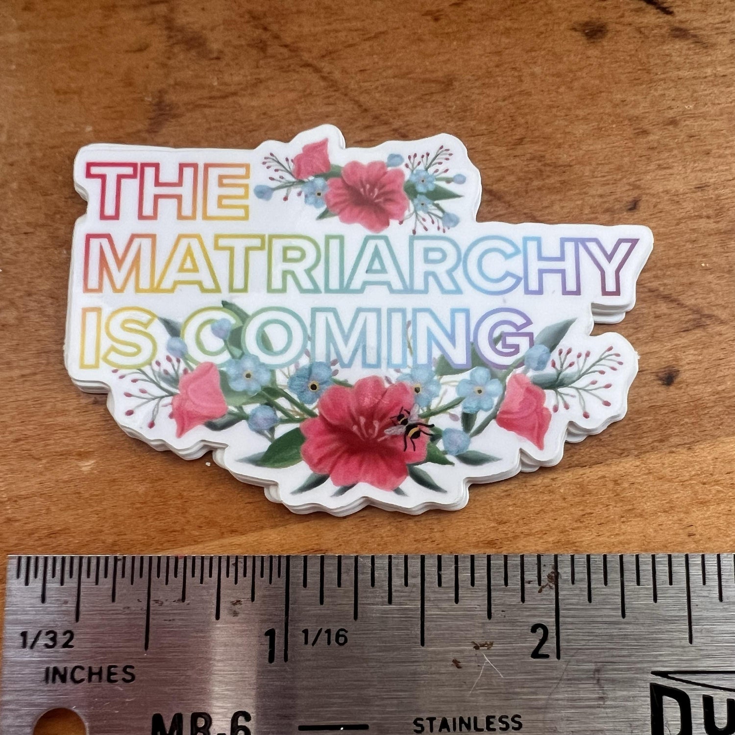 Feminist Matriarchy Is Coming Sticker | Vinyl Laptop Decal (Original Art)