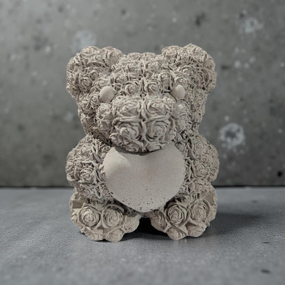 Concrete Rose Teddy Bear – The Everlasting Valentine’s Day Keepsake