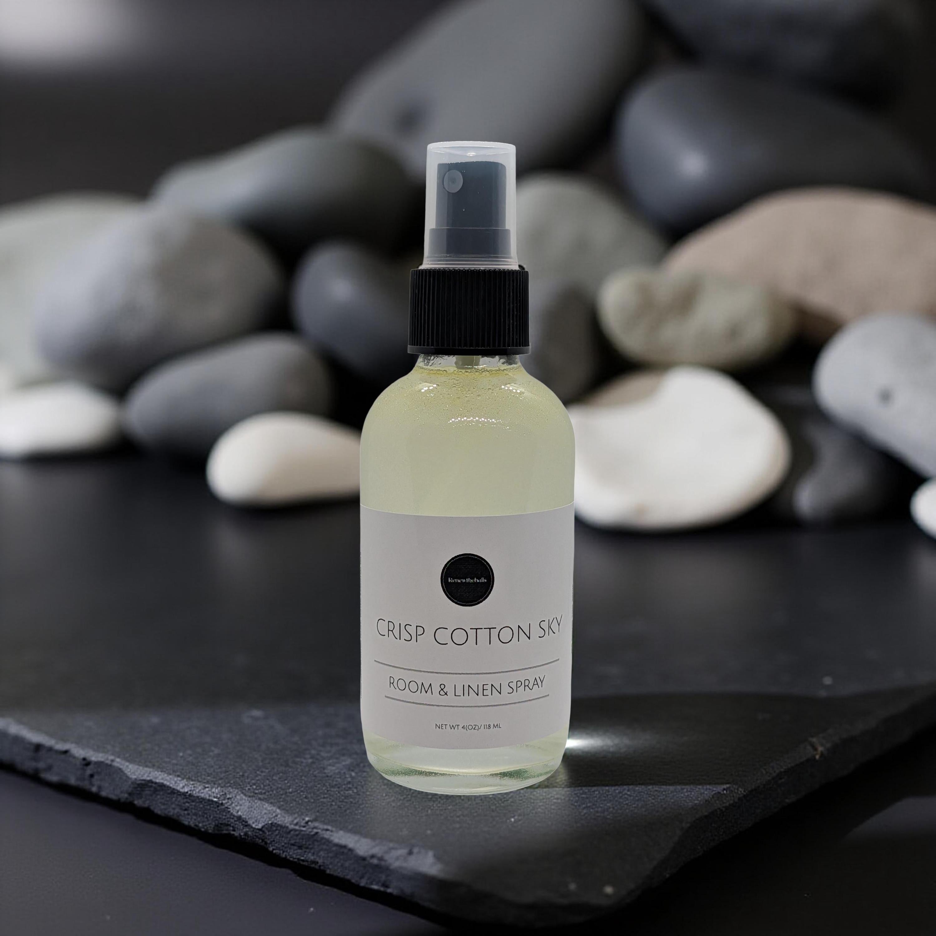 Signature Room &amp; Linen Spray | Designer Inspired Scents | 4oz Glass Bottle Home Fragrance Mist | High Society, Social Hour, Crisp Cotton