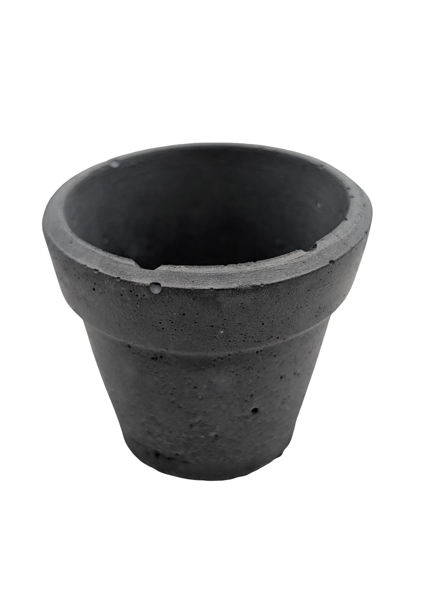 Mini Concrete Succulent Pot with Drain Hole - Tiny Industrial Cactus Planter - 2 Inch Small Cement Pot for Air Plants and Office Decor