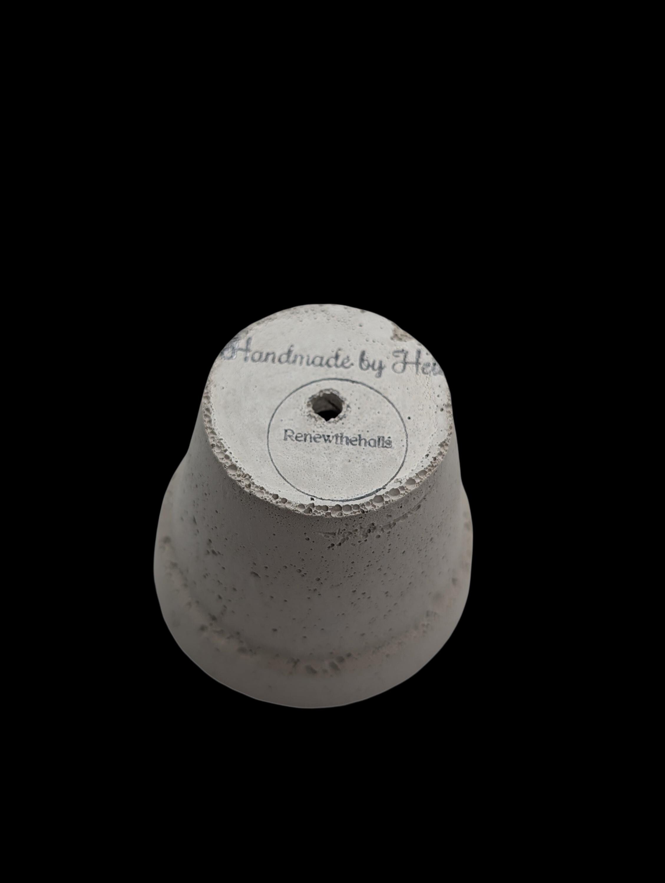 Mini Concrete Succulent Pot with Drain Hole - Tiny Industrial Cactus Planter - 2 Inch Small Cement Pot for Air Plants and Office Decor