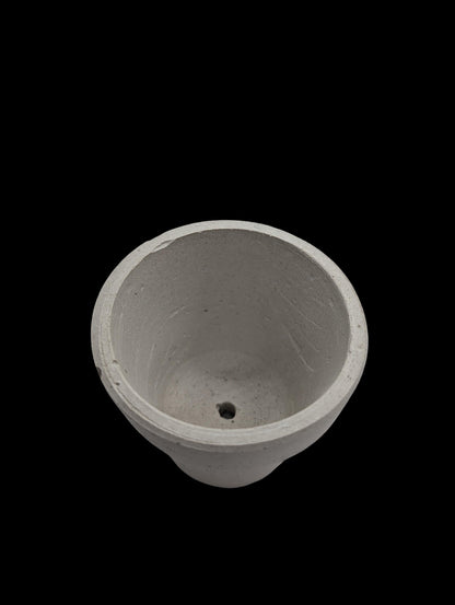 Mini Concrete Succulent Pot with Drain Hole - Tiny Industrial Cactus Planter - 2 Inch Small Cement Pot for Air Plants and Office Decor