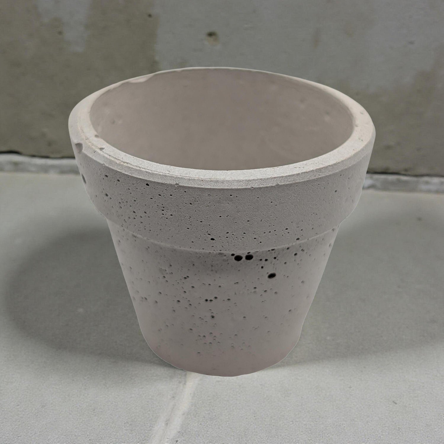Mini Concrete Succulent Pot with Drain Hole - Tiny Industrial Cactus Planter - 2 Inch Small Cement Pot for Air Plants and Office Decor