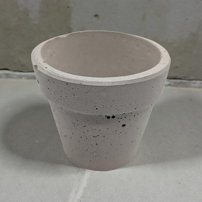 Mini Concrete Succulent Pot with Drain Hole - Tiny Industrial Cactus Planter - 2 Inch Small Cement Pot for Air Plants and Office Decor