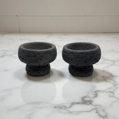 Modern Brutalist Lunar Stone Vessel &amp; Tray Set | Concrete Succulent Planter, Decorative Storage Jar, Catchall Tray | Housewarming Gift |
