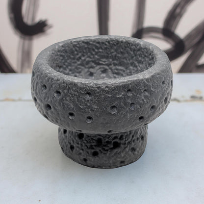 Modern Brutalist Lunar Stone Vessel &amp; Tray Set | Concrete Succulent Planter, Decorative Storage Jar, Catchall Tray | Housewarming Gift |