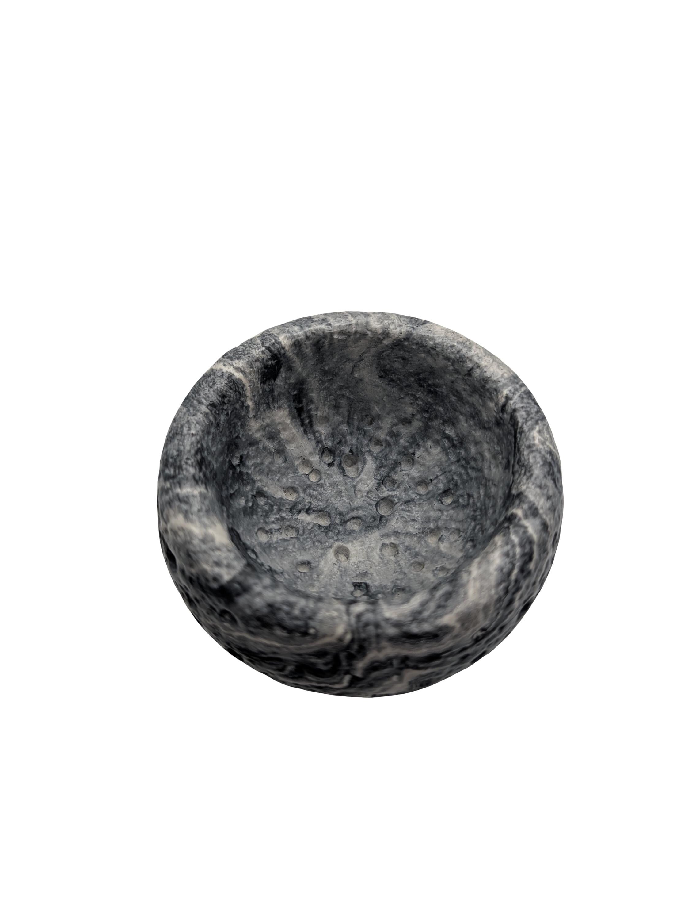 Modern Brutalist Lunar Stone Vessel &amp; Tray Set | Concrete Succulent Planter, Decorative Storage Jar, Catchall Tray | Housewarming Gift |