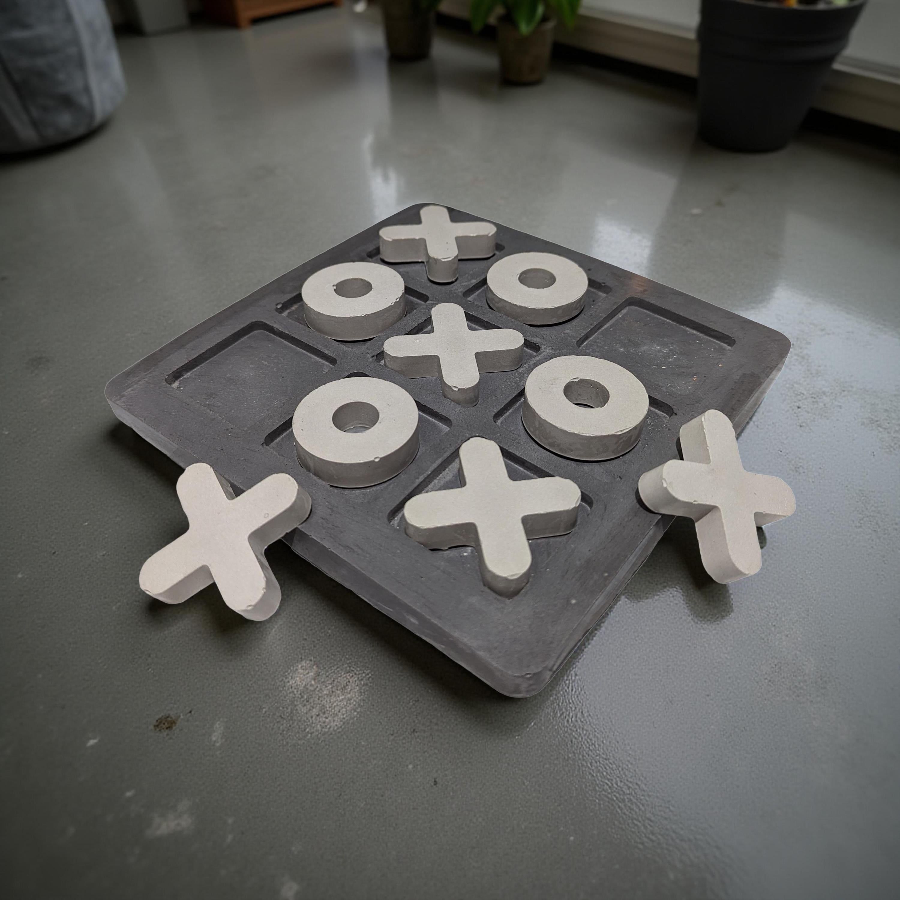 Concrete Tic-Tac-Toe Set