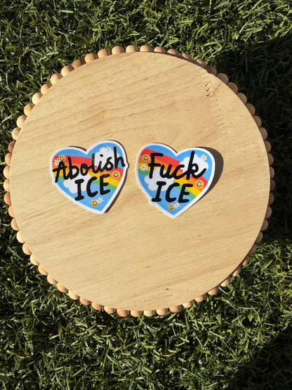 Abolish ICE Sticker / Fuck ICE Sticker – Political Protest Vinyl Decal, Activist Laptop Sticker