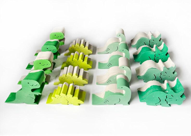 Concrete Dinosaur Decor &amp; ROAR Letters - Unique Kids Room Shelf Decor - Modern Nursery Decorations - Crayon Finish Solid Concrete Dinos