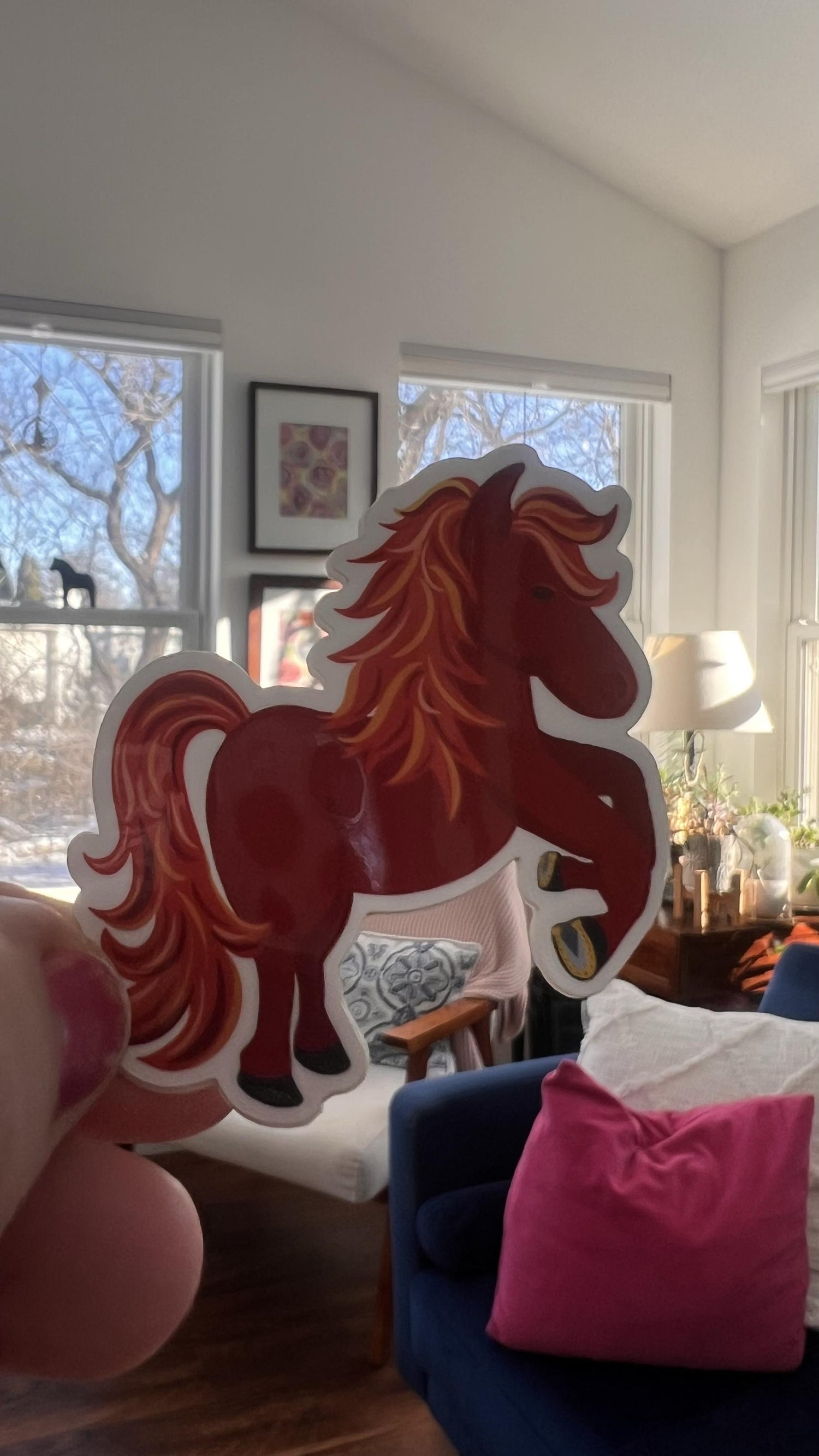 Fire Horse Sticker | Chinese Zodiac Lunar New Year Art (Weatherproof Vinyl)