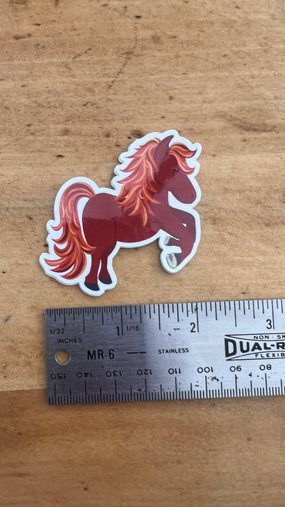 Fire Horse Sticker | Chinese Zodiac Lunar New Year Art (Weatherproof Vinyl)