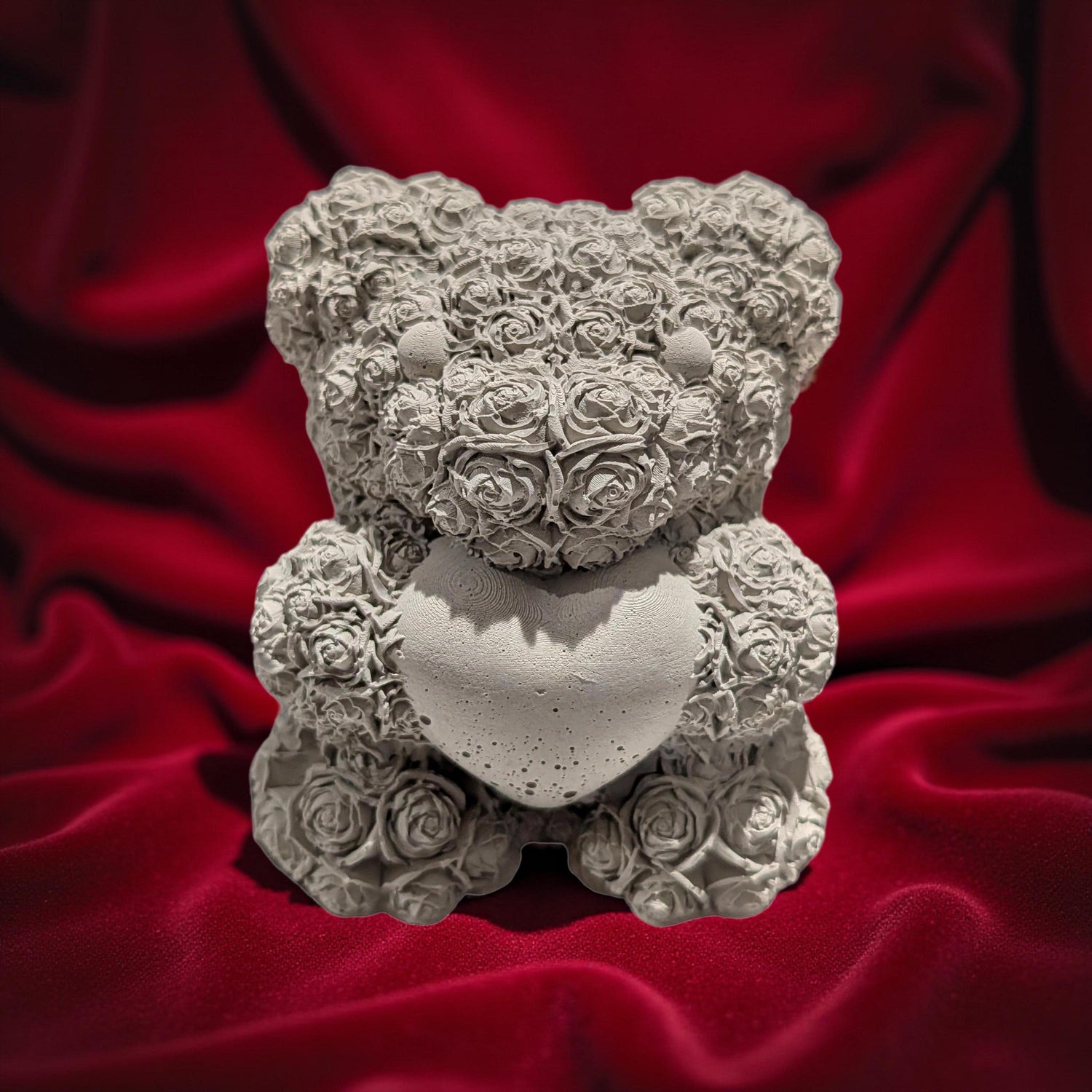 Concrete Rose Teddy Bear – The Everlasting Valentine’s Day Keepsake