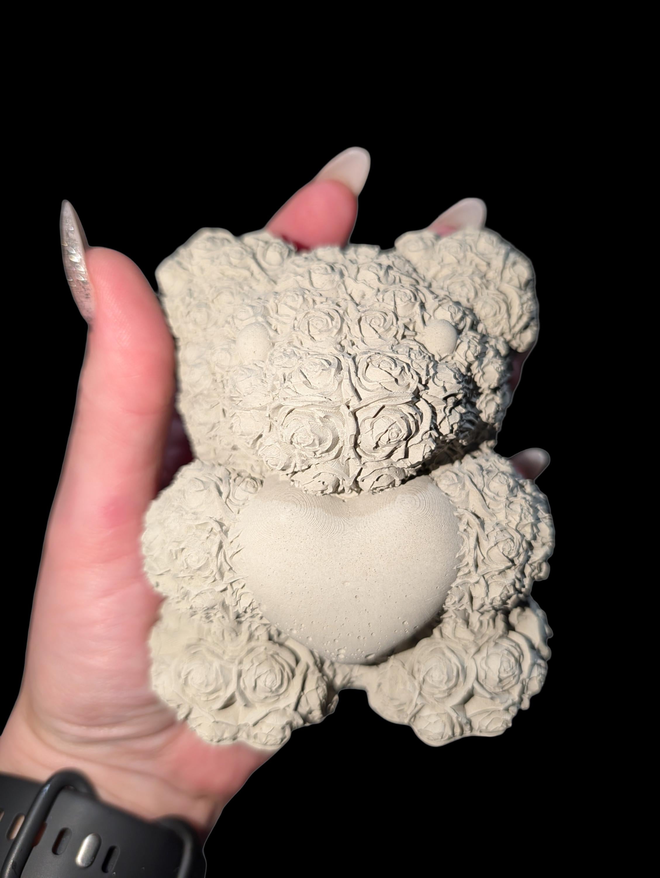 Concrete Rose Teddy Bear – The Everlasting Valentine’s Day Keepsake