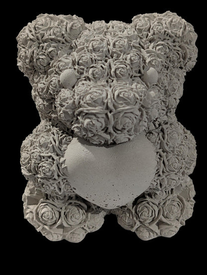 Concrete Rose Teddy Bear – The Everlasting Valentine’s Day Keepsake