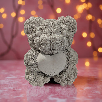 Concrete Rose Teddy Bear – The Everlasting Valentine’s Day Keepsake