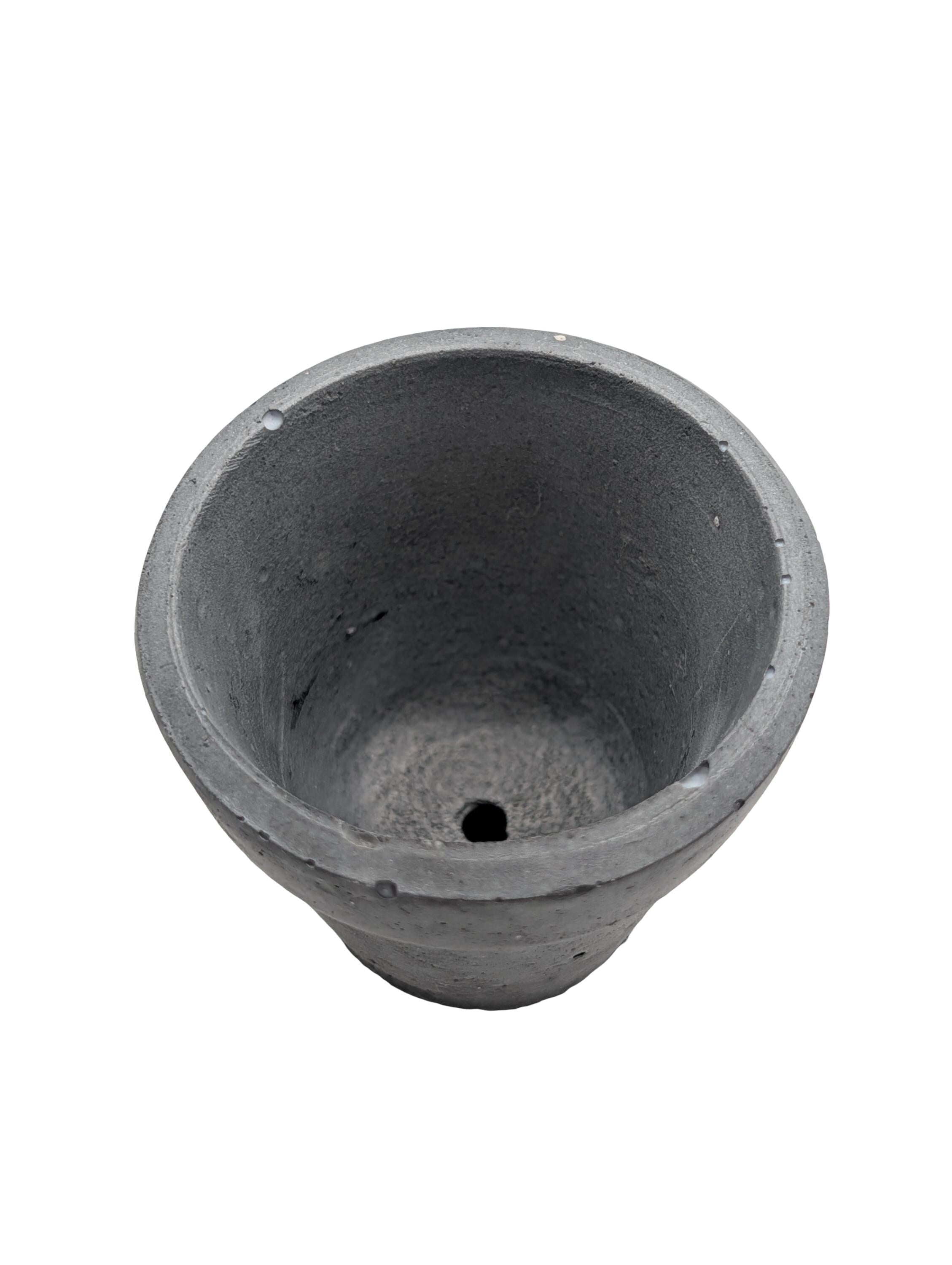 Mini Concrete Succulent Pot with Drain Hole - Tiny Industrial Cactus Planter - 2 Inch Small Cement Pot for Air Plants and Office Decor