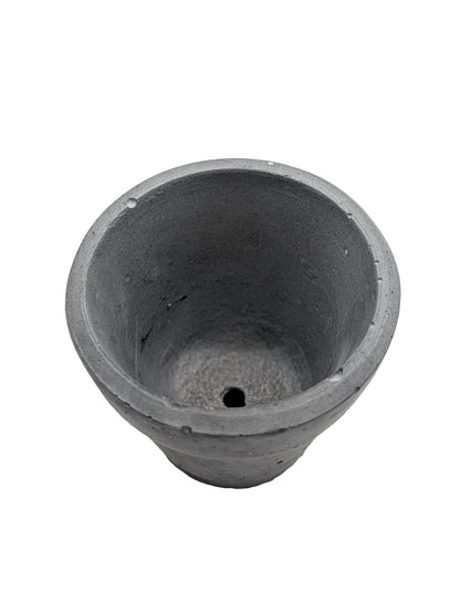 Mini Concrete Succulent Pot with Drain Hole - Tiny Industrial Cactus Planter - 2 Inch Small Cement Pot for Air Plants and Office Decor