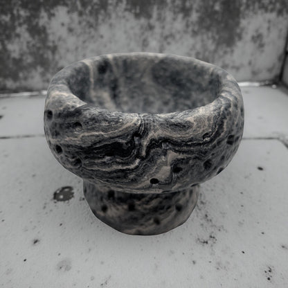 Modern Brutalist Lunar Stone Vessel &amp; Tray Set | Concrete Succulent Planter, Decorative Storage Jar, Catchall Tray | Housewarming Gift |