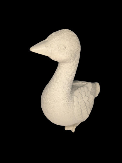 Small Concrete Goose | Cute Desk Accessory | Heavy Paperweight | Modern Cement Animal Figurine | Handmade Stone Bird for Shelf or Planter