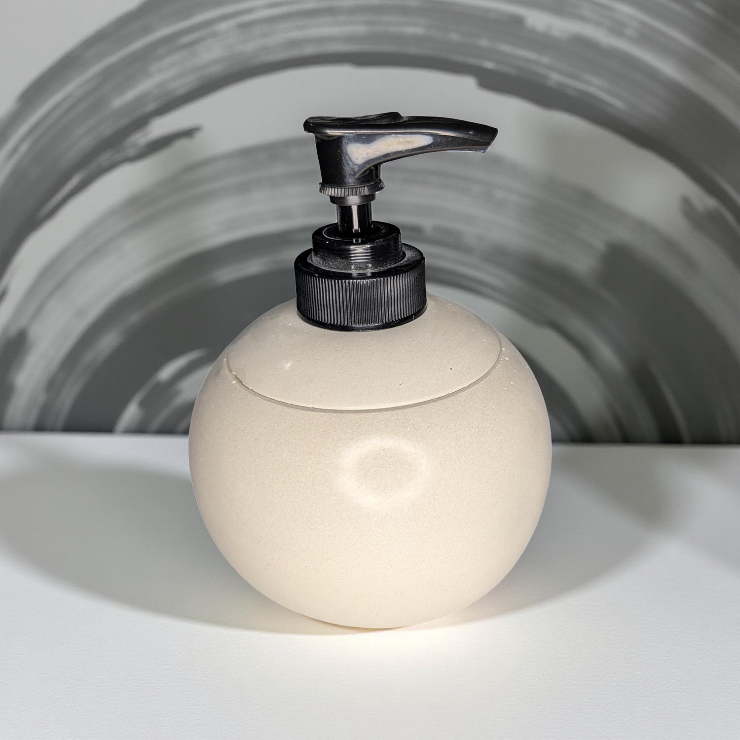 Geometric Concrete Pump Bottle | Resin Sealed Soap Dispenser | Cube or Sphere Lotion Holder | Industrial Home Decor | Natural Cement