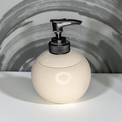 Geometric Concrete Pump Bottle | Resin Sealed Soap Dispenser | Cube or Sphere Lotion Holder | Industrial Home Decor | Natural Cement