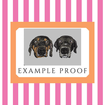Custom Embroidered Pet Portrait Bag – Dog Walking Fanny Pack - NO AI