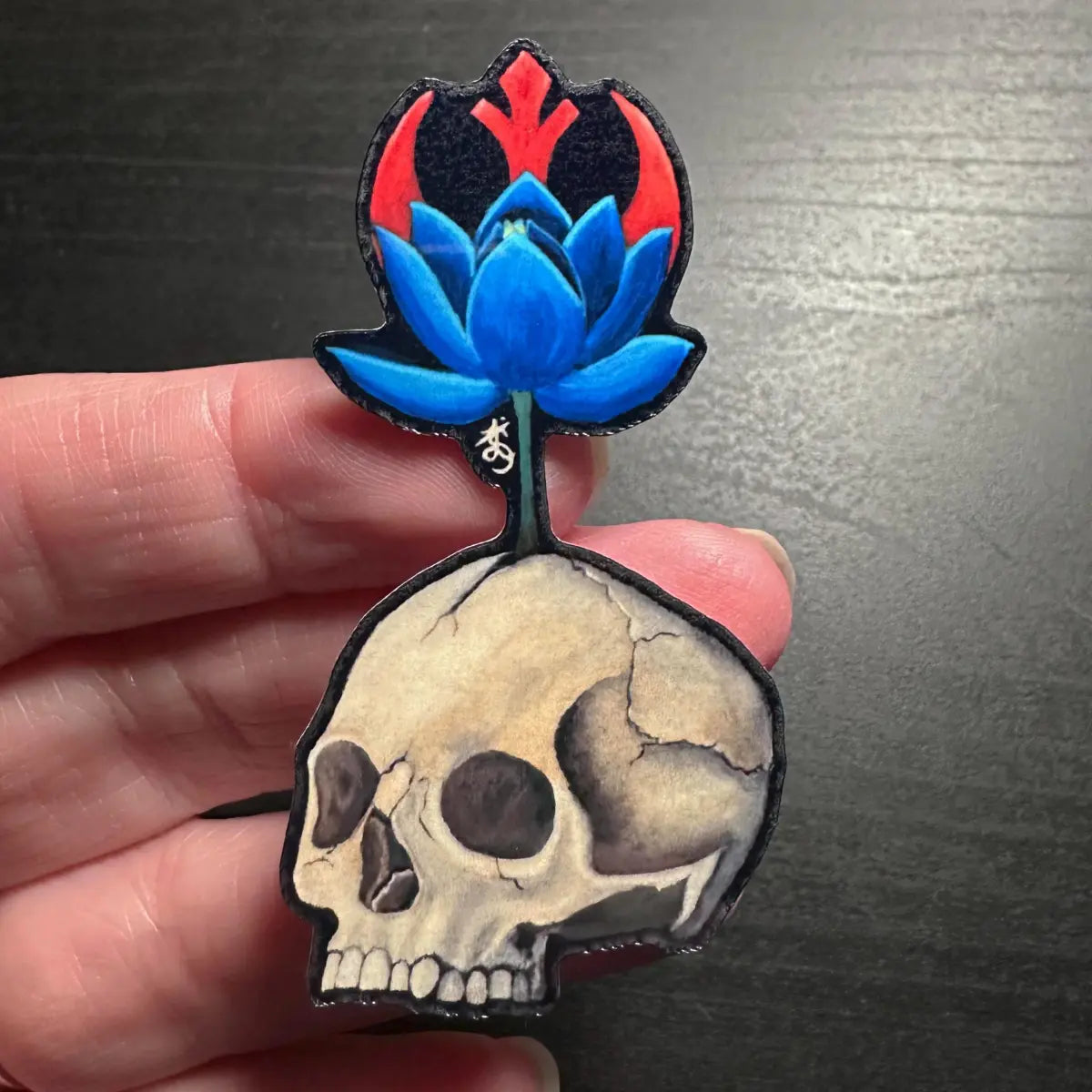 Resistance Art Vinyl Sticker, Flower from Skull Design Decal