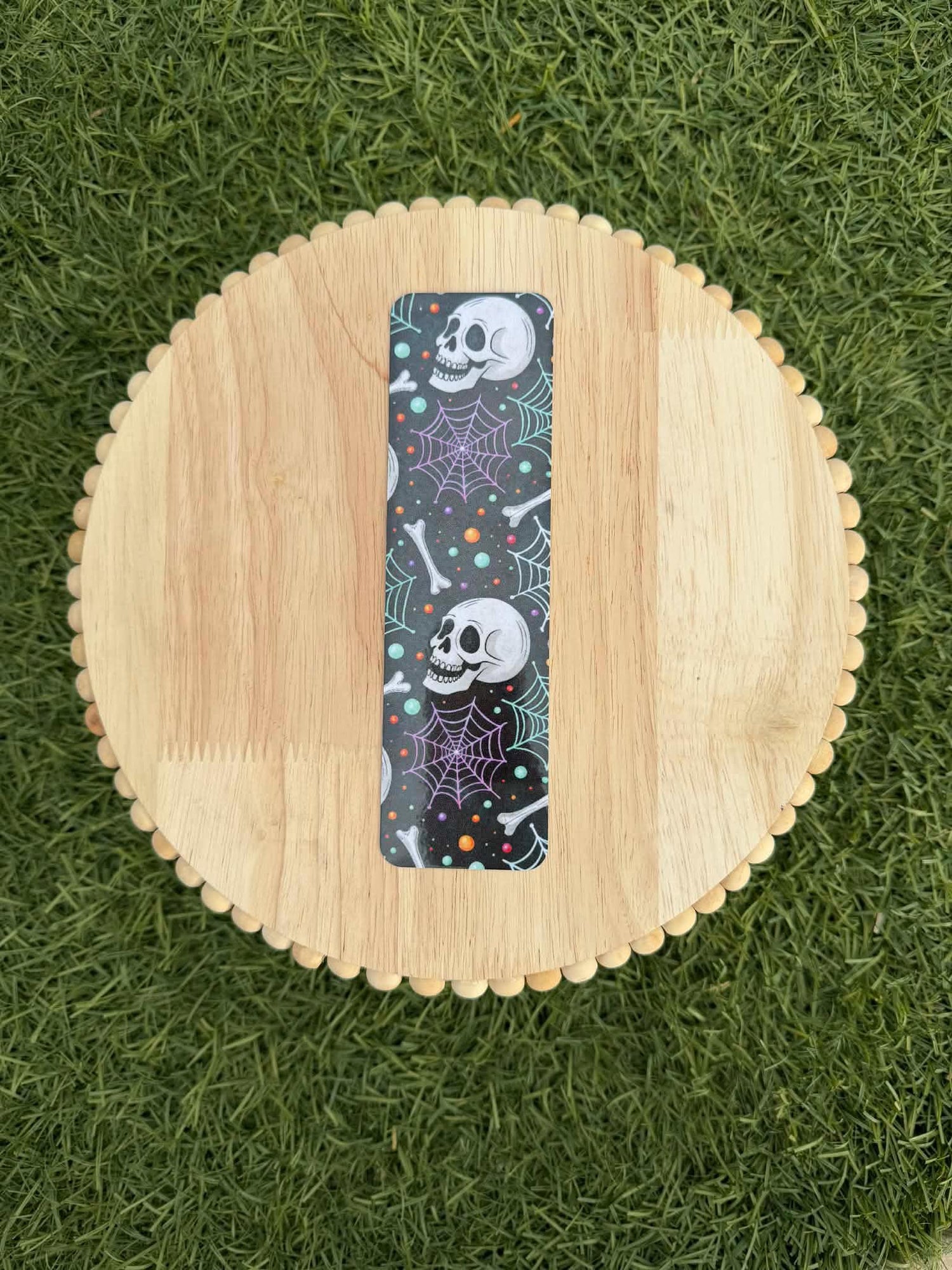 90s Neon Halloween Double-Sided Bookmark Bundle – Retro Spooky Skull, Spider, Bat &amp; Skeleton Bookmarks