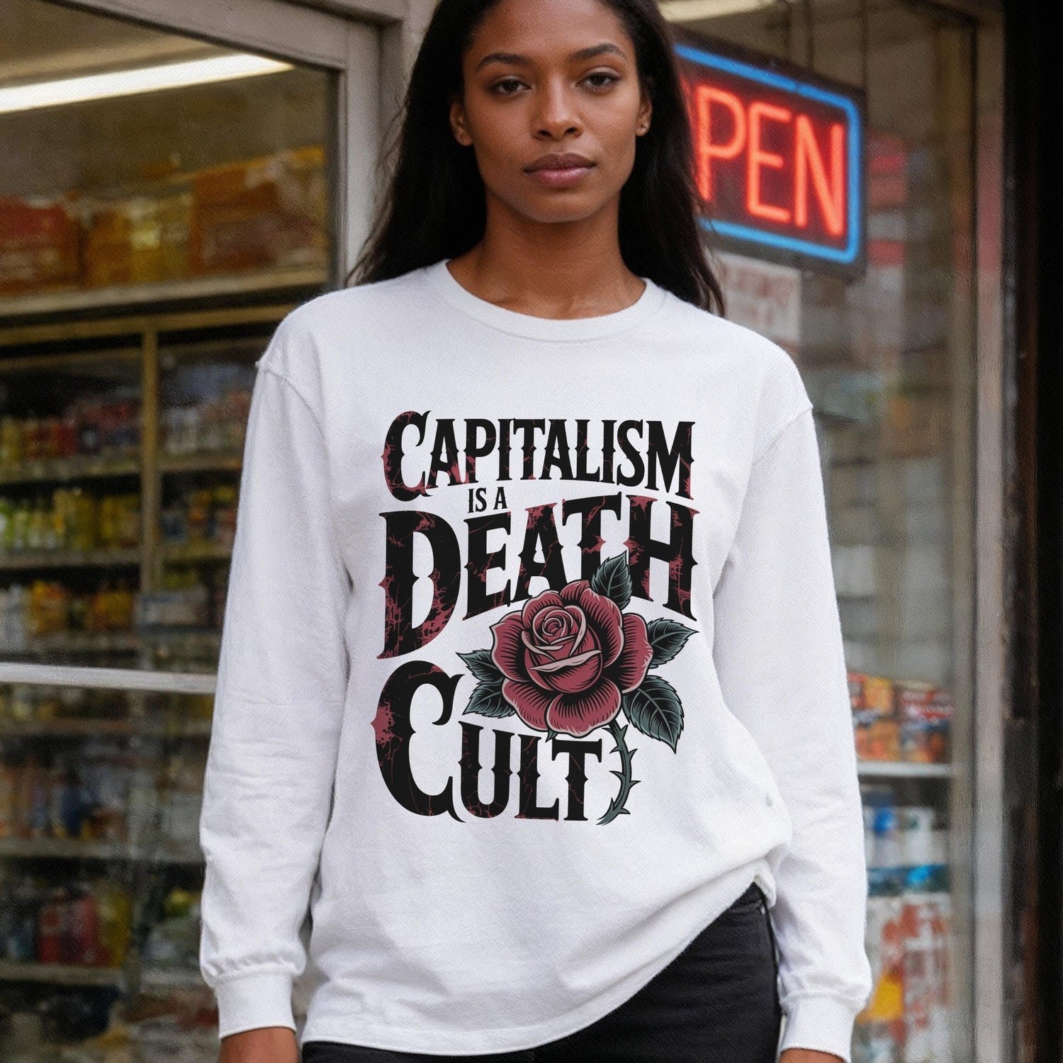 Capitalism Is A Death Cult Shirt, Anti Capitalism Long Sleeve, Political Statement Shirt, Activism Apparel, Social Justice Shirt