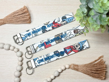 Fantasmic Embroidered Wristlet | Handmade Disney Sorcerer-Inspired Keychain