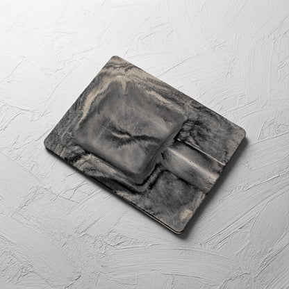 Handmade Marble Concrete Cigar Ashtray – Modern Single Cigar Rest – Luxury Minimalist Concrete Decor – Gifts for Cigar Lovers – 5.2&amp;quot; x 4&amp;quot;